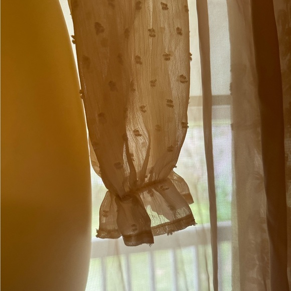 Women’s Frenchy Swiss Lace Babydoll Crop Top - Picture 6 of 7